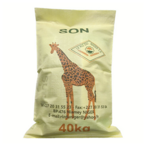 Colorful striped rice bag